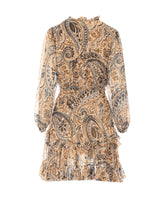 ABITO MINI CON STAMPA PAISLEY PIAZZATA