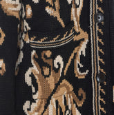 CARDIGAN IN LANA CON MOTIVO PAISLEY FLOREALE