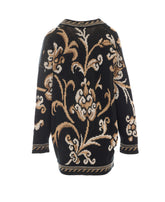 CARDIGAN IN LANA CON MOTIVO PAISLEY FLOREALE