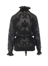 MAXI MAGLIA IN MISTO ALPACA JACQUARD