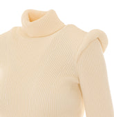 HIGH NECK SWEATER WITH 3D DETAIL