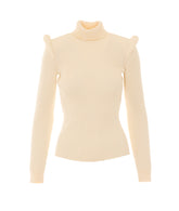 HIGH NECK SWEATER WITH 3D DETAIL