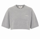 CROPPED LOGO SWEATER
