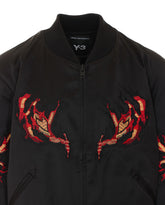 BOMBER Y-3 CON RICAMO GRAFICO IN SATIN