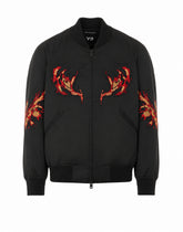 BOMBER Y-3 CON RICAMO GRAFICO IN SATIN