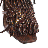 FRINGE PUMP SANDALS