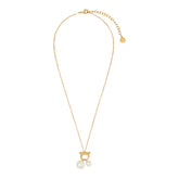 NECKLACE WITH DOUBLE PEARLS