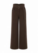 BELTED WIDE JEANS