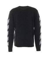DIAGONAL FUZZY SWEATER