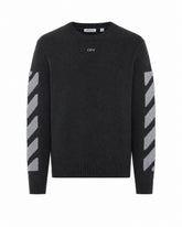 DIAGONAL FUZZY SWEATER