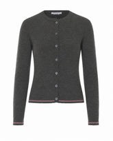MERINO WOOL RIB STITCH CARDIGAN