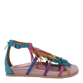 FRINGED FLAT SANDALS