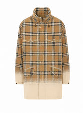 TROPICAL GABARDINE PARKA WITH GRADIENT CHECK