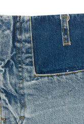GONNA LUNGA IN DENIM BICOLORE