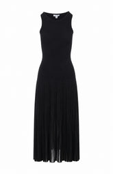 PLEATED SHEER DRESS