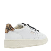 LOW LEATHER AND LEOPARD MEDIALIST SNEAKERS