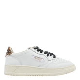 LOW LEATHER AND LEOPARD MEDIALIST SNEAKERS
