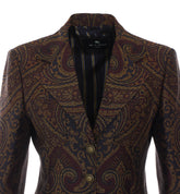 GIACCA MONOPETTO CON STAMPA PAISLEY