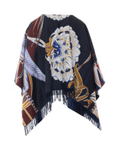 PONCHO REVERSIBILE CON STAMPA GIADA