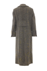 GOLDEN CHEVRON DOUBLE BREASTED COAT