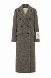 GOLDEN CHEVRON DOUBLE BREASTED COAT