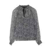 BLUSA CON STAMPA METALLIZZATA