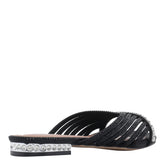 CRYSTAL STRAP SANDALS