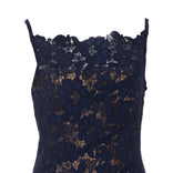 SPIRAL LACE MIDI DRESS