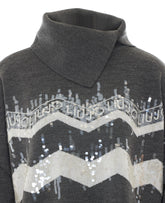 MAGLIA A COLLO ALTO CON PAILLETTES
