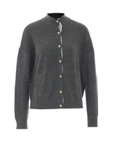 CARDIGAN CON LOGO SUL BORDO