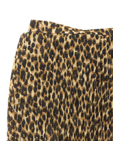 LEOPARD PLEATED SKIRT