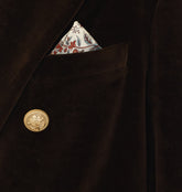 DOUBLE BREASTED BUTTON VELVET JACKET