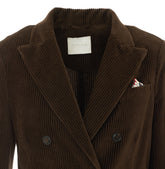 VELVET DOUBLE BREASTED BUTTON JACKET