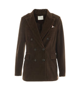 VELVET DOUBLE BREASTED BUTTON JACKET