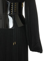 BUSTIER PLEATED DRESS