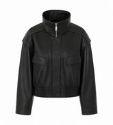 BOMBER IN FAUX LEATHER