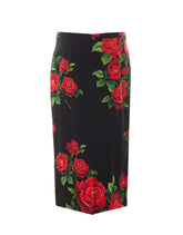 ROSES PRINT MIDI SKIRT