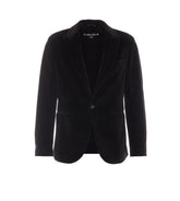VELVET SINGLE BREASTED BUTTON JACKET
