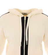 FELPA IN MAGLIA BICOLORE CON LOGO