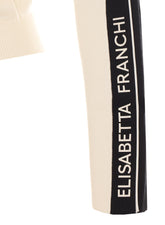 FELPA IN MAGLIA BICOLORE CON LOGO