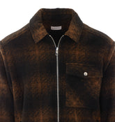 CHECKED JERSEY ZIP JACKET