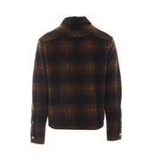 CHECKED JERSEY ZIP JACKET
