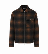 CHECKED JERSEY ZIP JACKET