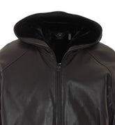 GIACCA NEO CON CAPPUCCIO IN PELLE