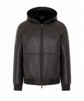 GIACCA NEO CON CAPPUCCIO IN PELLE