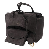 MEDIUM SUEDE FLAP HANDBAG