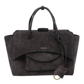 MEDIUM SUEDE FLAP HANDBAG