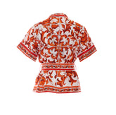 CAMICIA CON STAMPA MAIOLICA