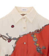 ABITO MINI IN TWILL DI SETA STAMPATO