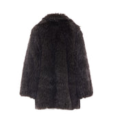 CAPPOTTO LUNGO IN PELLICCIA SINTETICA CON COLLETTO OVERSIZE